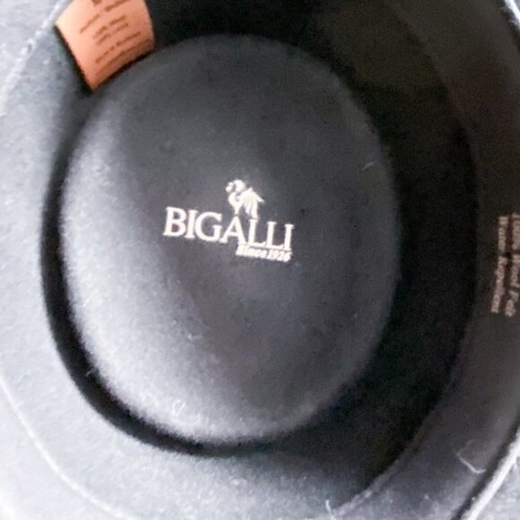 Bigalli Black Wool  Hat MAde in Ecuador Low Crown M - Picture 8 of 8
